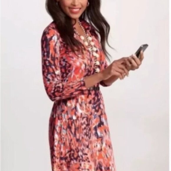 Cabi Abstract Watercolor Jersey Shift Dress, Style 374 - Picture 3 of 7